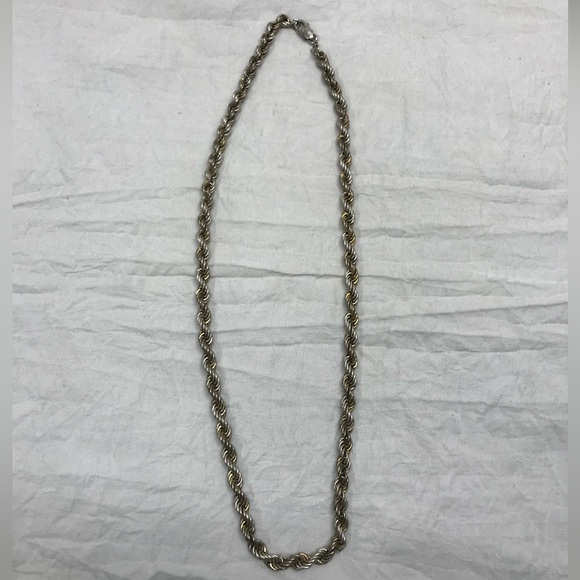 Sterling Silver 925 Milor Thick Heavy rope necklace 24 in